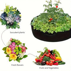 100 Gallon Large Round Grow Bag Reusable Fabric Raised Garden Bed with Handles