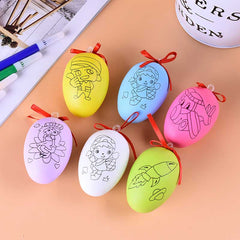 10pcs Pattern Painting Easter Egg with Color Pens