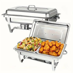 11L Chafing Dish Buffet Set Stainless Steel Food Warmer Catering Chafing Server Dish