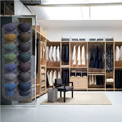 14-Grid Felt Baseball Hat Storage Organiser Bag