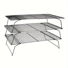 3-Tier Cooling Rack Stackable Non-Stick Metal Cooling Rack