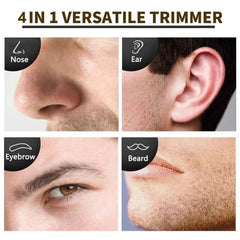 4-in-1 Rechargeable Trimmer for Nose, Beard, Ear, Eyebrow Hair/ Men Grooming Kit