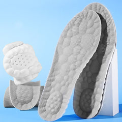 4D Memory Foam Comfort Insoles Arch Support Shock Absorbing Shoe Inserts for Men Women