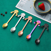 5PCS Dog Cat Bear Coffee Tea Stainless Steel Cute Hang Spoon