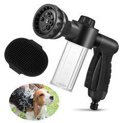 Dog Wash Pup Jet Hose Nozzle Foam Sprayer with Soap Dispenser for Pet Shower Bathing Tool