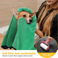Absorbent Soft Dog Cat Microfiber Pet Bath Towel
