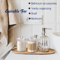 2 Pack Acrylic Cotton Swab Container