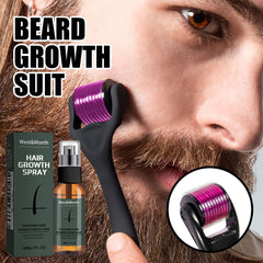 West&Month Beard Growth Spray 30ml with Beard Roller Beard Care Kit