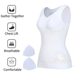 Shapewear Camisole Tops for Women Built in Bra Body Shaper Tummy Control