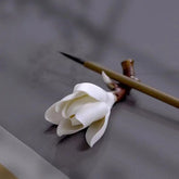 Creative Handmade Ceramic Magnolia Burner Flower Incense Stick Holder