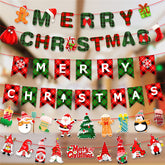 Christmas Ornaments Xmas Banner Garland Hanging Home Chrismtas Decoration