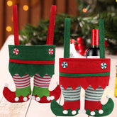 2Pcs Christmas Elf Spirit Stocking Fillers Pants Candy Gift Bags