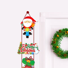 Merry Christmas Door Hanging Ornament Banner Xmas Santa Claus Decoration Home