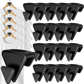 18 PCs Clothes Wooden Velvet Hanger Connector Hooks