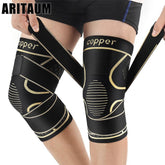 2Pcs Copper Knee Braces with Strap Knee Compression Sleeve