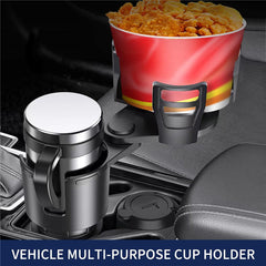 2 in 1 Multifunctional Car Cup Holder Extender Adapter with Adjustable Base 