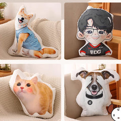 Customed Personalized Shaped Pillow with Pet/Picture/People and Others for Distinct Gift, Thanksgiving, Christmas, Valentine's Day, Halloween 