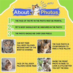 Customed Personalized Shaped Pillow with Pet/Picture/People and Others for Distinct Gift, Thanksgiving, Christmas, Valentine's Day, Halloween 