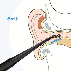 Silicone Double Head Earwax Remover Ear Pick Spoon Brush Cleaning Tool