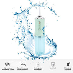 Electric Cordless Water Flosser with Four Nozzles