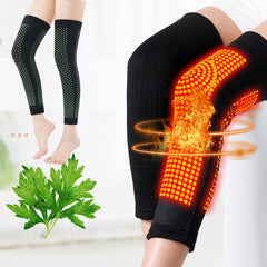 Extended Self-Heating Wormwood Knee Brace Sleeve Tourmaline Knee Support
