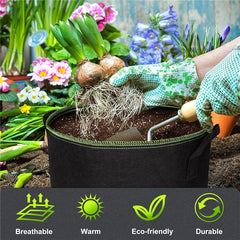 5 Pcs Grow Bags Heavy Duty Container Thickened Nonwoven Fabric Plant Pots
