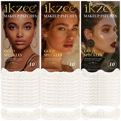 10 pcs Glitter Freckles Face Tattoo Makeup Patch Faux Freckles Waterproof Temporary Tattoos 