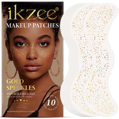 10 pcs Glitter Freckles Face Tattoo Makeup Patch Faux Freckles Waterproof Temporary Tattoos 