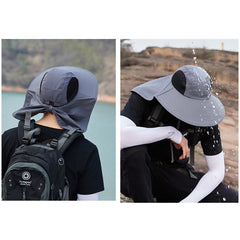 Wide Brim Hat Sun Protection Fishing Caps with Large Neck Flap