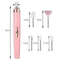 5 in 1 Electric Nail Drill Machine with Light Nail Grinder Polishing