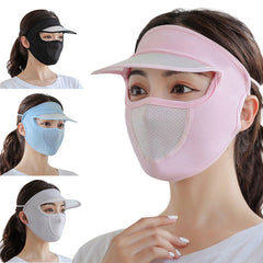 Ice Silk Sunscreen Full Face Cover Mask UV Protection Cycling Outdoor Sun Cap