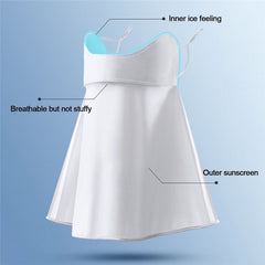 UPF 50+ Breathable Cooling Face Cover Sun UV Protection Earloop Neck Gaiter Scarf