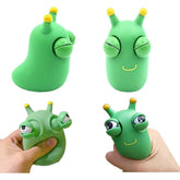 2pcs Funny Eye Popping Grass Worm Pinch Squeeze Toys