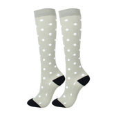 Knee-High Compression Socks Color Dots Sports Nylon Stockings for Women & Men