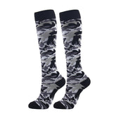 Knee-High Compression Socks Color Camouflage Sports Nylon Stockings for Women & Men