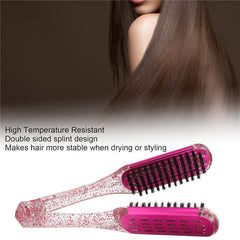 Soft Hair Double Sided Enhanced Drying Speed Hair Straightener Clamp Brush Styling Tool   