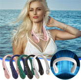 Portable Hanging 5 Speeds LED Digital Display Rechargeable Bladeless Neck Fan