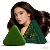 Herbal Triangle Shampoo Bar Moisturizing Deep Clean Solid Peppermint Hair Care 