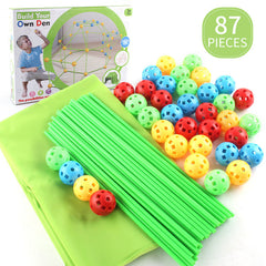 87Pcs Construction Fort Building Kit DIY Tent Tunnel