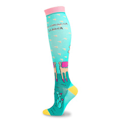 Unisex Animal Cartoon Nylon Sports Compression Socks Knee-High Stockings
