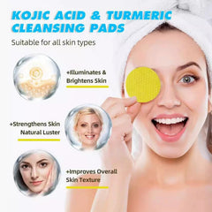 Kojic Acid Turmeric Brightening & Gentle Exfoliating Cleansing Face Pads