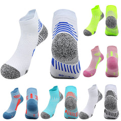Unisex Marathon Running Crew Cushioned Compression Athletic Sports Socks
