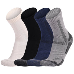 Merino Wool Socks, Mid-Calf Length, Skiing Warm Thick Comfort, Professional Sports Socks, Solid Color, Machine Washable, Nylon Knit with Hook & Wool Fabric, Nylon Blend, Men's Fitness Apparel