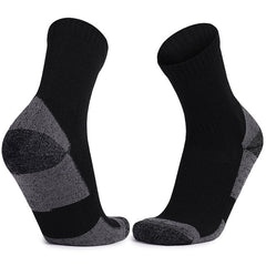 Merino Wool Socks, Mid-Calf Length, Skiing Warm Thick Comfort, Professional Sports Socks, Solid Color, Machine Washable, Nylon Knit with Hook & Wool Fabric, Nylon Blend, Men's Fitness Apparel