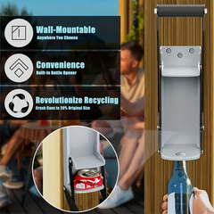 Microwave Can Crusher Heavy-Duty Wall-Mounted Aluminum Soda Beer Can Smasher