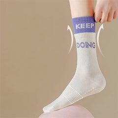 Women's Mid-Calf Yoga Trampoline Sports Fitness Socks