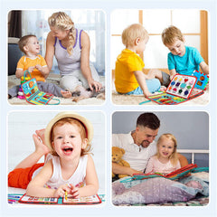 Kids Busy Board For Toddlers Montessori Toys with Dressing Skills Sensory Game