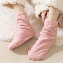 Fleece Insulated Night Sleep Socks for Ladies Winter Autumn Furry Slipper Socks