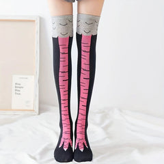 Novelty Chicken Claw Pattern Crew Socks Feet Thigh High Stockings