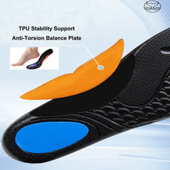 Arch Support Sports Insoles Shock Absorbing Breathable Cushioning Shoe Inserts for Men Women